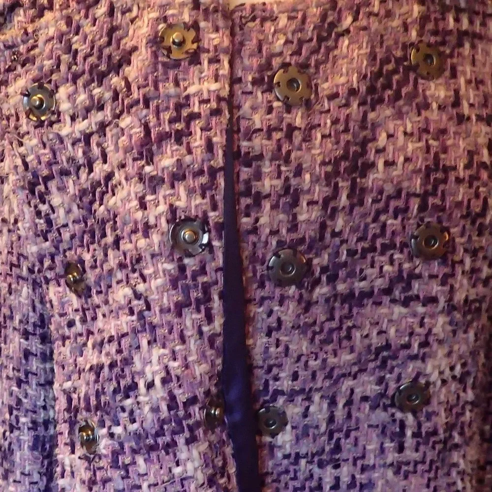 WELL LOVED Wet Seal Purple Peacoat - L